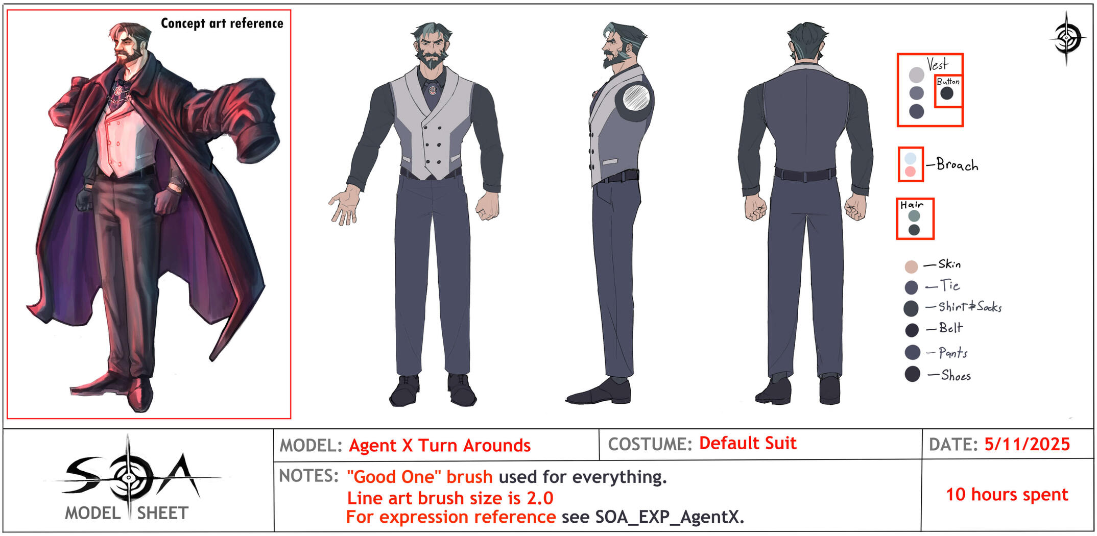 Personal Project (SOA) Agent X Sheet